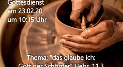 das glaube ich – Teil 2: Gott der Schöpfer