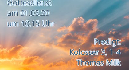 Trachtet nach dem, was droben ist