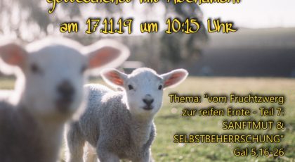 Vom Fruchtzwerg zur geistlichen Reife: Sanftmut und Selbstbeherrschung