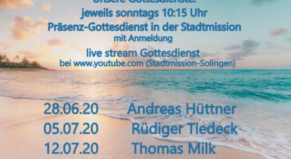 Worthygiene – Online-Gottesdienst vom 28.06.2020