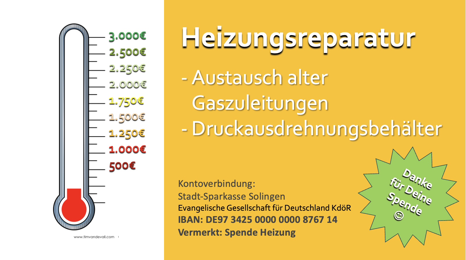 Spendenaktion Heizung
